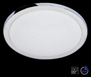 VITTO koupelnové stropní svítidlo LED 36W 4000lm 4000K 41cm kulaté IP44, nikl/třpitivý efekt