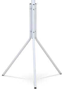 Věšák stojanový, výška 174 cm, kovová konstrukce, bílý matný lak, nosnost 6 kg