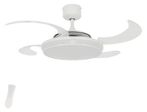 Bílý stropní ventilátor LED Fanaway Evo 1, světlo