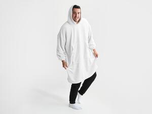 XPOSE® Mikinová deka s beránkem - bílá