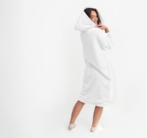 XPOSE® Mikinová deka s beránkem - bílá