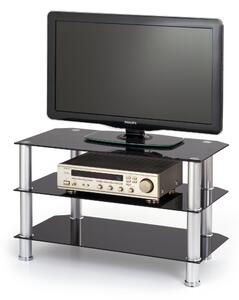 Halmar Televizní stolek RTV-21, sklo / pískovaná ocel
