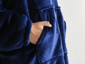 XPOSE® Mikinová deka s beránkem - tmavě modrá