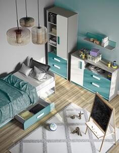 Casarredo - Komfort nábytek Noční stolek VILLOSA šedá/bílá/modrá