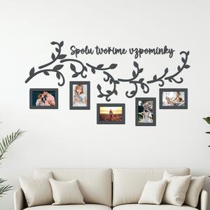 Dřevo života | Dřevěný fotorámeček SPOLU TVOŘÍME VZPOMÍNKY Zvolte barvu dekoru: Antracitová | Rozměry (cm)grafie: 10x15