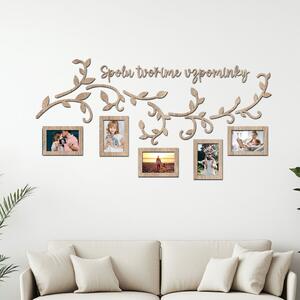 Dřevo života | Dřevěný fotorámeček SPOLU TVOŘÍME VZPOMÍNKY Zvolte barvu dekoru: Dub Sonoma | Rozměry (cm)grafie: 10x15