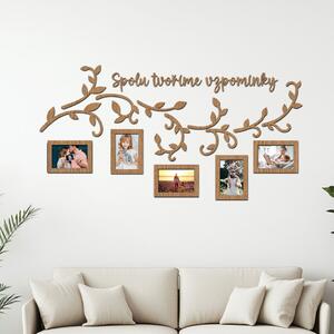 Dřevo života | Dřevěný fotorámeček SPOLU TVOŘÍME VZPOMÍNKY Zvolte barvu dekoru: Horský dub | Rozměry (cm)grafie: 10x15