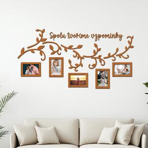 Dřevo života | Dřevěný fotorámeček SPOLU TVOŘÍME VZPOMÍNKY Zvolte barvu dekoru: Třešeň | Rozměry (cm)grafie: 10x15