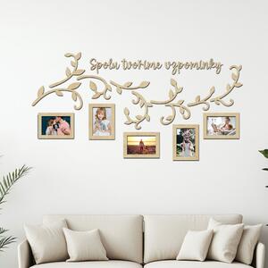 Dřevo života | Dřevěný fotorámeček SPOLU TVOŘÍME VZPOMÍNKY Zvolte barvu dekoru: Javor | Rozměry (cm)grafie: 10x15