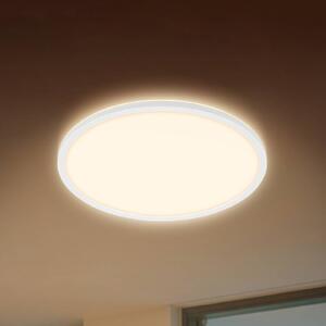 Briloner LED stropní svítidlo Happy, RGBIC, IC, bílé, s dálkovým ovládáním, stmívatelný, Bílá / opál, Kuchyň, Plast, Moderní