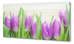 Panel do kuchyně Fialové tulipány pl-pksh-140x70-f-78755149