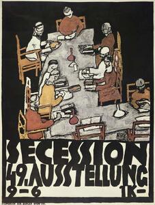 Obrazová reprodukce Poster for the Vienna Secession, 49th Exhibition, Die Freunde, Egon Schiele