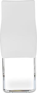 Autronic Pohupovací jídelní židle HC-955 WT, bílá ekokůže/chrom