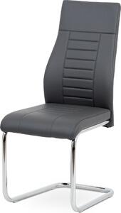Autronic Pohupovací jídelní židle HC-955 GREY, šedá ekokůže/chrom