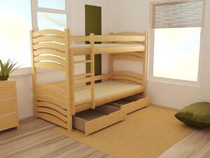 Dětská patrová postel z MASIVU 180x80cm bez šuplíku - PP024