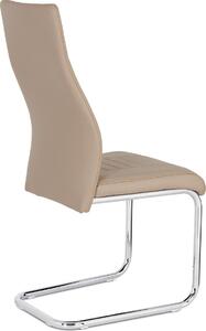 Autronic Pohupovací jídelní židle HC-955 CAP, ekokůže cappuccino/chrom