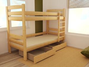 Dětská patrová postel z MASIVU 180x80cm bez šuplíku - PP019