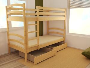 Dětská patrová postel z MASIVU 180x80cm bez šuplíku - PP016