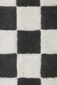 Pratelný kostkovaný koberec tilly 120 x 160 cm černý