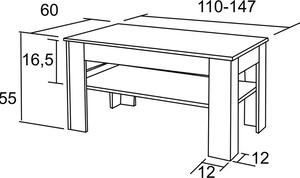 Bradop Rozkládací konferenční stolek Ctirad K140 | Provedení: DB - dub bordeaux