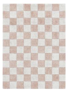 Pratelný kostkovaný koberec tilly 120 x 160 cm růžový