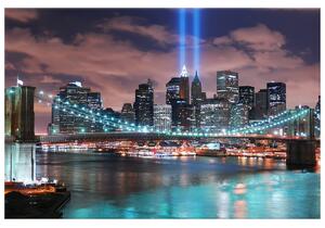 Obraz na plátně Barevná panorama Manhattanu New York Rozměry: 90 x 60 cm