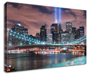 Obraz na plátně Barevná panorama Manhattanu New York Rozměry: 90 x 60 cm