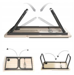 SUPPLIES STL10WZ1 Skládací stolek pod notebook, stabilní - světle hnědá barva