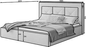 Čalouněná postel Cloe + dřevěný rošt