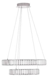 Nova Luce Závěsné designové svítidlo Aurelia 2, ø 60cm, stříbrné
