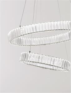Nova Luce Závěsné designové svítidlo Aurelia 2, ø 60cm, stříbrné