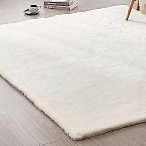 Kusový koberec RABBIT - ecru bílá - imitace králičí kožešiny