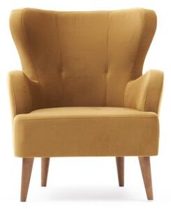 Hanah Home Křeslo Karina žluté