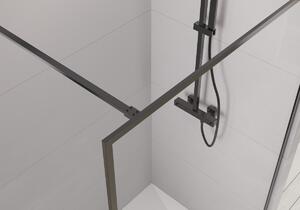 Cerano Moreli, sprchová zástěna 90x200 cm, 8mm čiré sklo, černý profil, CER-CER-417608