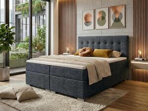 Boxspring Golden 180x200 - modrá, výprodej z expozice