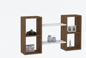 Kalune Design Nástěnná police BAMBI ořech světlý/bílá