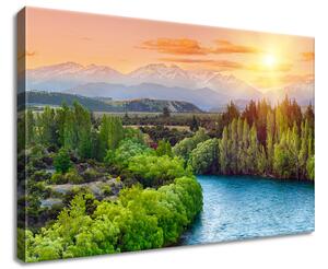 Gario Obraz na plátně Řeka Clutha na Novém Zélandu Velikost: 30 x 20 cm