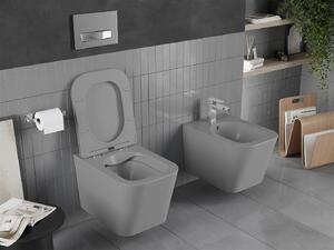 Mexen Teo WC Rimless s WC deskou slim, duroplast, světle šedá matná, 30854061