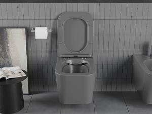 Mexen Teo WC Rimless s WC deskou slim, duroplast, tmavě-šedá matná, 30854071