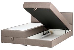 Kontinentální postel s úložným prostorem Tkanina BARONET 180 x 200 cm Taupe