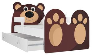 Dětská jednolůžková postel se šuplíkem 180x80 cm - MEDVÍDEK (1)