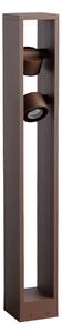 Redo Venkovní LED sloupek XROCK POLE 2x10W, v. 80 cm, IP65, 24V Barva: Rezavá hnědá, Barva světla: 2700K