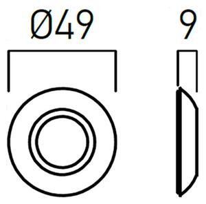 Redo Krytka pro svítidlo XDECK, ø 49 mm