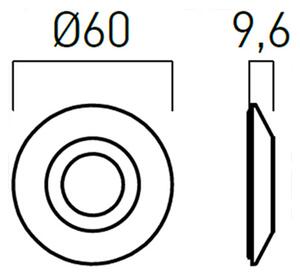 Redo Krytka pro svítidlo XDECK, ø 60 mm