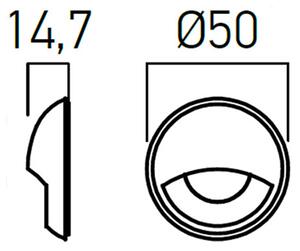 Redo Krytka pro svítidlo XDECK, ø 50 mm