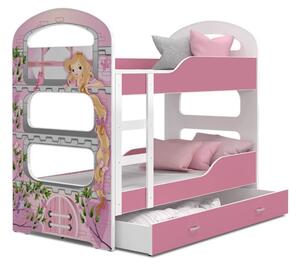 Dětská patrová postel Dominik Q - 160x80 cm - LOCIKA