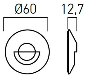 Redo Krytka pro svítidlo XDECK, ø 60, h. 12,7 mm