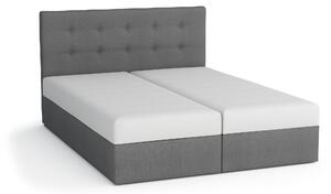 Kontinentální postel 140x200 cm Waller (šedá) (s roštem a matrací). 1007722