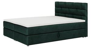 Kontinentální postel 180x200 cm Waller (tmavě zelená) (s roštem a matrací). 1007733