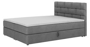 Kontinentální postel 140x200 cm Waller (tmavě šedá) (s roštem a matrací). 1007715